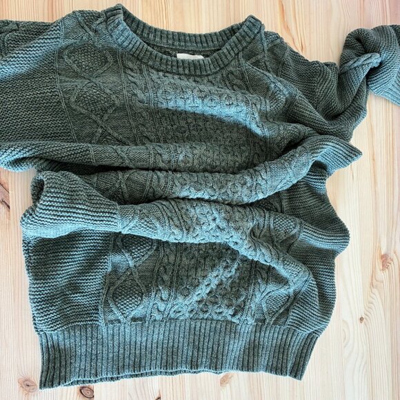 PACT | Green | Classic Cable Knit Sweater Dress | Size M Medium - Picture 6 of 7